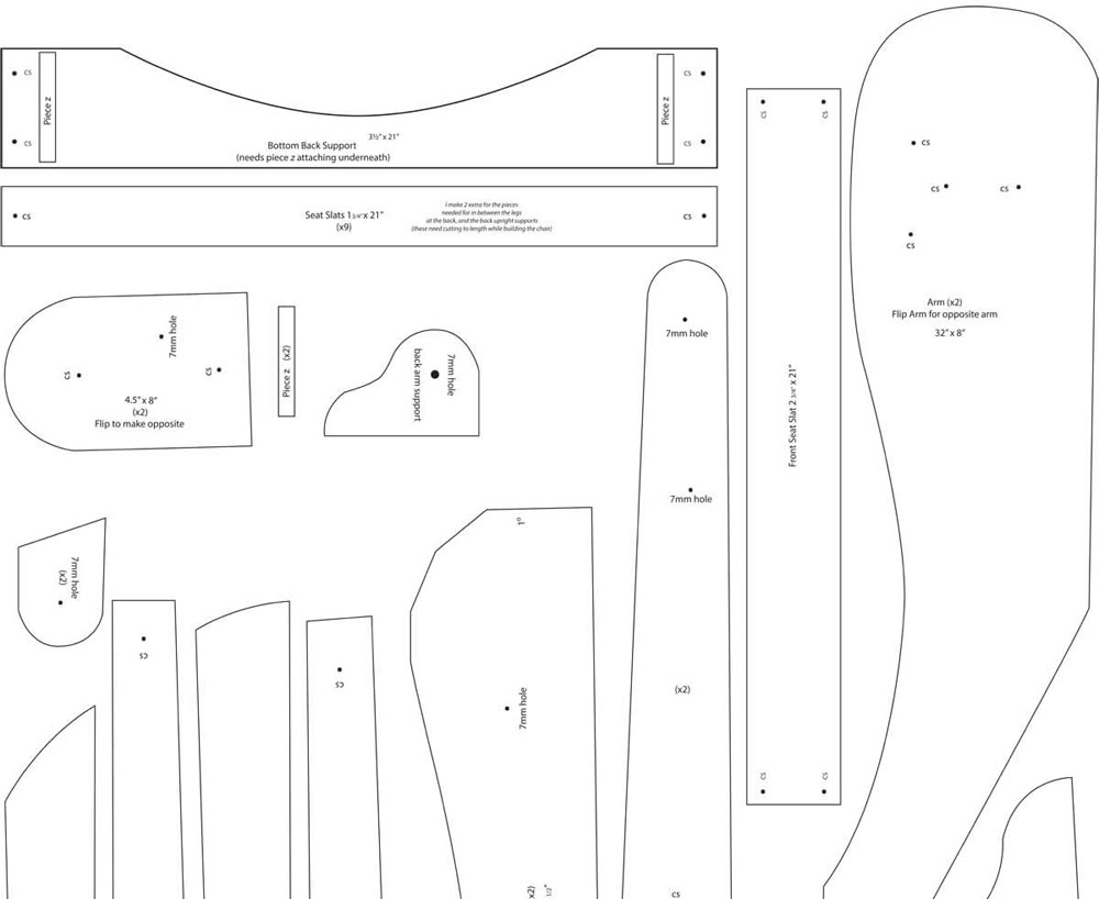 Adirondack Chair Template: Minwax Adirondack Chair Plan, Adirondack 